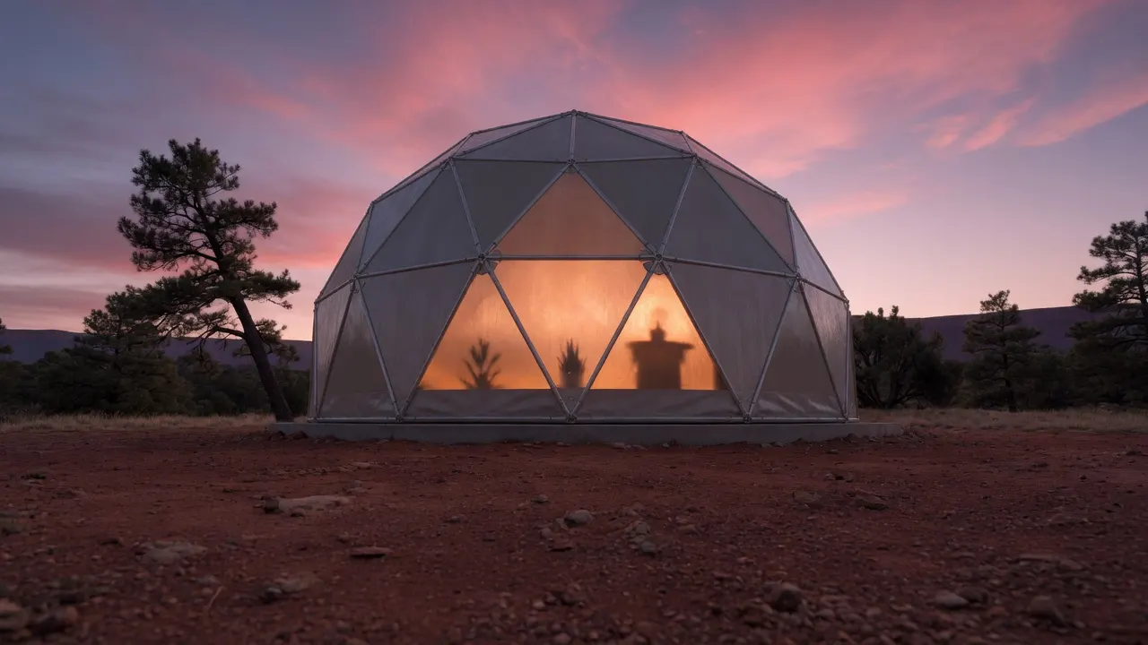 Low angle view of the dome at dusk